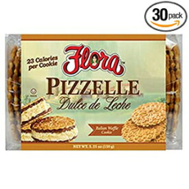 Flora Foods Pizzelle Cookies - イタリアン ワッフル クッキー - 甘いスナック (ドゥルセ デ レーチェ) Flora Foods Pizzelle Cookies - Italian Waffle Cookie - Sweet Snack (Dulce de Leche)