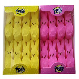 マシュマロピープスピンクとイエローのイースターバニー8カラット（2パック） Marshmallow Peeps Pink and Yellow Easter Bunnies 8 ct (Pack of 2)