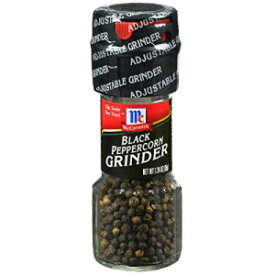 McCormick Culinary Food Service ブラックペッパーコーングラインダー (6 個パック)、1.24 オンス McCormick Culinary Food Service Black Peppercorn Grinder (Pack of 6), 1.24 oz