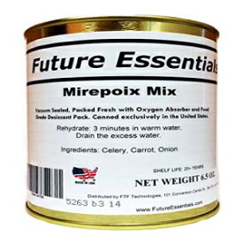 Future Essentials 缶詰乾燥ミルポワ ミックス (6.5 オンス) Future Essentials Canned Dehydrated Mirepoix Mix (6.5 Oz)