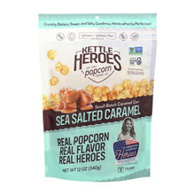 Kettle Heroes, ポップコーンシーソルテッドキャラメルコーン、12オンス Kettle Heroes, Popcorn Sea Salted Caramel Corn, 12 Ounce