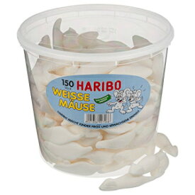 ハリボー ヴァイス マウス (白ネズミ) タブ - 150 個 Haribo Weisse Maeuse ( White Mice) Tub -150 pcs