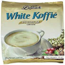 LUWAK ホワイト コフィー 低酸 (3in1) インスタント コーヒー 13.5 オンス、20 袋パック LUWAK White Koffie LOW ACID (3in1) Instant Coffee 13.5oz, Pack of 20 sachets