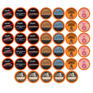 Two Rivers Coffee Medium Roast Coffee Pods, Compatible with 2.0 Keurig K-Cup Brewers, Assorted Variety Sampler Pack, 40 Count