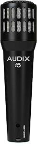 Audix i5 Dynamic Instrument Microphone: Pro Snare Mic/Guitar Amp Microphone - Black