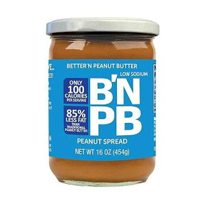 Low Fat and Low-Sodium Peanut Butter Spread by Betterfn Peanut Butter, Creamy Low-Calorie Peanut Spread with No Saturated Fat, Gluten Free, Dairy Free, Non GMO, Kosher, 16 oz. Glass Jars Betterfn Peanut Butter Low