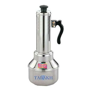 Micro Puttu Kudam Cooker �X�e�����X�X�`�[���X�`�[�}�[�A0.5 ���b�g�� T TABAKH Micro Puttu Kudam Cooker Stainless Steel Steamer, 0.5 Liter