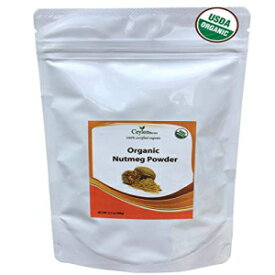 有機ナツメグパウダー（3.5オンス）、プレミアムグレード、スリランカのUSDA認定有機農場から収穫および梱包（再封可能なポーチを立てる） Ceylon flavors Organic Nutmeg Powder (3.5 oz), Premium Grade, Harvested & Packed from a USDA Certified