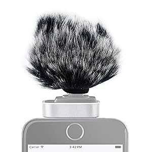 Microphone Furry Windscreen Windjammer for MV88 - Customized Pop Filter Deadcat Windshield Wind Jammer Compatible with Shure MV88 iOS Digital Stereo Condenser Mic by YOUSHARES