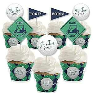 p[eB[^C - St - JbvP[LfR[V - a܂͑ސEp[eB[JbvP[Lbp[ƃg[gsbNLbg - 24Zbg Big Dot of Happiness Par-Tee Time - Golf - Cupcake Deco