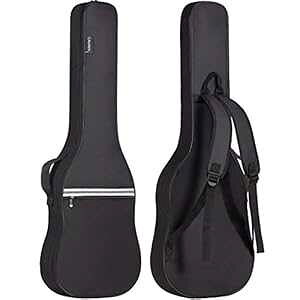 CAHAYA GLM^[obO MOobO 6mm pbhobNpbN ˃oht \tgM^[P[X ubN CAHAYA Electric Guitar Bag Gig Bag 6mm Padding Padded Backpack with Reflective Bands Soft Guitar Case Bl