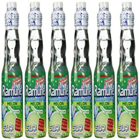 サンガリア ラムネマーブルソフト メロン味 6本パック Sangaria Ramune Marble Soft Drink Melon Flavor 6 Pack