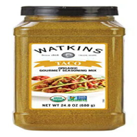 Watkins オーガニック タコス グルメ ドライ シーズニング ミックス、24 オンス Watkins Organic Taco Gourmet Dry Seasoning Mix, 24 Oz