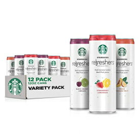 Starbucks - RTD Coffee Starbucks, Refreshers with Coconut Water, 3 Flavor Variety Pack, 12 fl Oz. Cans (12 Pack)