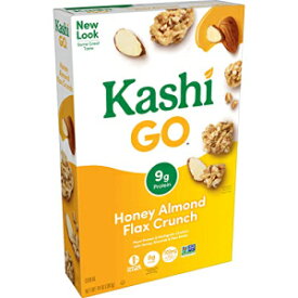 Kashi GO コールド ブレックファスト シリアル、ファイバーシリアル、ベジタリアン プロテイン、ハニー アーモンド フラックス クランチ (4 箱) Kashi GO Cold Breakfast Cereal, Fiber Cereal, Vegetarian Protein, Honey Almond Flax Crunch