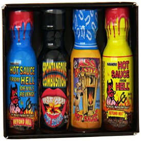 エクストリーム ヒート ミニ ホットソース コレクション: ミニボトル 4 個パック Xtreme Heat Mini Hot Sauce Collection: Pack Of 4 Mini Bottles