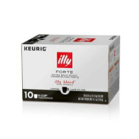 illy Forte K Cup Coffee Pod, Bold and Intense, Extra Dark Roast Coffee K-Cups, Made with 100% Arabica Coffee, All-Natural, No Preservatives, Coffee Pods for Keurig Coffee Machines, 10 Count