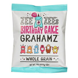 Zee Zees バースデーケーキ グラハムズ、ナッツフリー、全粒粉、1 オンス、24 パック Zee Zees Birthday Cake Grahamz, Nut Free, Whole Grain, 1 oz, 24 pack