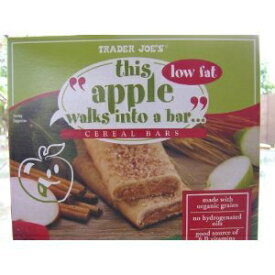 トレーダージョーズの「This Apple Walks Into a Bar」シリアルバー (低脂肪)。1箱に含まれる内容は... Trader Joe's This Apple Walks Into a Bar Cereal Bars (low fat). 1 Box contain...