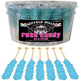 バッファロー ビルズ コットン キャンディ (ライト ブルー) ロック キャンディ オン ア スティック (36 ct タブ ロック キャンディ クリスタル スティック) Buffalo Bills Cotton Candy (Light Blue) Rock Candy On A Stick (36-ct tub