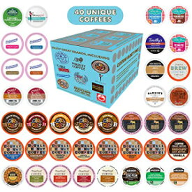 Crazy Cups Flavored Coffee Pods Variety Pack, Fully Compatible With All Keurig Flavored K Cups Brewers, Coffee Sampler, 40 Count