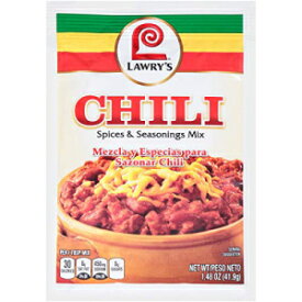 Lawry's Spices & Seasonings Chili, 1.48 oz, pack of 12