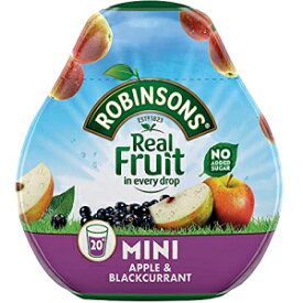 ロビンソンズ スクワッシュ アップル & ブラックカラント 砂糖無添加 (66ml) - 6 個パック Robinsons Squash'd Apple & Blackcurrant No Added Sugar (66ml) - Pack of 6