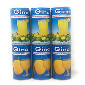 ジーナ バンドル マンゴー ネクター & カラナンシ ジュース、6 パック Gina Bundle Mango Nectar & Calanansi Juice, 6 Pack