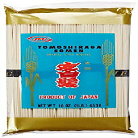 友白髪そうめん 16オンス (12本入) Dried Tomoshiraga Somen Noodles 16 Ounces (Case of 12)