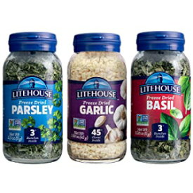 ライトハウス フリーズドライ ハーブフレーバーズ オブ イタリア (ニンニク、バジル、パセリ)、3 パック Litehouse Freeze-Dried Herbs Flavors of Italy, (Garlic, Basil, Parsley), 3-Pack