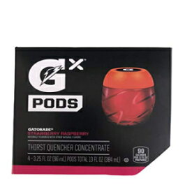 ゲータレード GX ポッド、ストロベリー ラズベリー、3.25 オンス ポッド (16 パック)、ワンサイズ Gatorade GX Pods, Strawberry Raspberry, 3.25oz Pods (16 Pack), One Size