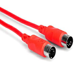 Hosa MID-310RD 5 ピン DIN - 5 ピン DIN レッド MIDI ケーブル、10 フィート Hosa MID-310RD 5-pin DIN to 5-pin DIN Red MIDI Cable, 10 feet