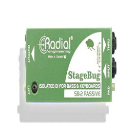 Radial StageBug SB-2 シングルチャンネルパッシブ楽器ダイレクトボックス、Eclipse ET-DB3 トランスと 15dB パッド付き Radial StageBug SB-2 Single Channel Passive Instrument Direct Box with Eclipse ET-DB3 Transformer and 15dB Pad