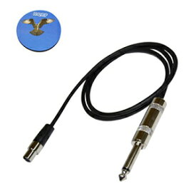 HQRP 4 ピン ミニ コネクタ (TA4F) から 1/4 インチ コネクタ楽器ケーブル Shure BLX/FP/SLX/ULX-S/UHF-R/AXT ワイヤレス システムと互換性あり HQRP コースター HQRP 4-Pin Mini Connector (TA4F) to 1/4-Inch Connector Instrument Cable Co