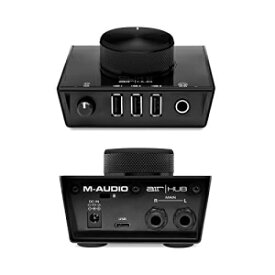 M-Audio AIR|HUB - 3 ポート ハブと MPC Beats の録音ソフトウェアを備えた USB オーディオ インターフェイス M-Audio AIR|HUB - USB Audio Interface with 3 Port Hub and Recording Software from MPC Beats Included
