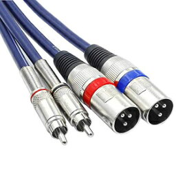 TISINOデュアルRCA-XLRオスケーブル、2 XLR-2 RCA /フォノプラグHiFiステレオオーディオ接続マイクケーブルワイヤーコード-5フィート/1.5m TISINO Dual RCA to XLR Male Cable, 2 XLR to 2 RCA/Phono Plug HiFi Stereo Audio Connection Microphone C