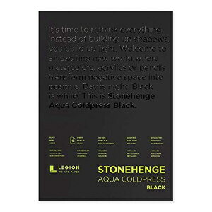 Yupo Paper Stonehenge Aqua Block R[hvX pbh 10"X14" 15 /pbN - ubN 140|h Yupo Paper Stonehenge Aqua Block Coldpress Pad 10"X14" 15 Sheets/Pkg-Black 140lb