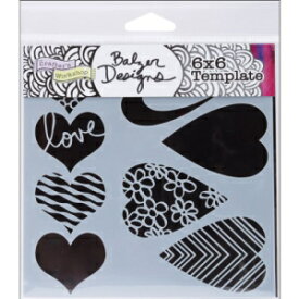 CRAFTERS WORKSHOP テンプレート 6"X6" - ハートを組み合わせてマッチ CRAFTERS WORKSHOP Templates 6"X6"-Mix & Match Hearts