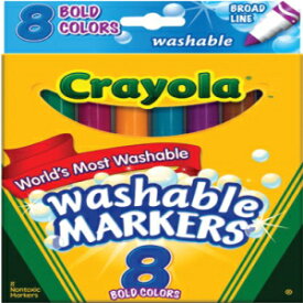 Crayola 8 ct ボールド ブロードライン ウォッシャブル マーカー Crayola 8 Ct Bold Broad-Line Washable Markers