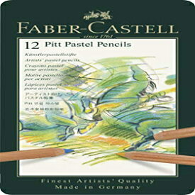 ファーバーカステル FC112112 ピットパステルペンシル 金属缶入り (12本パック) 詰め合わせ Faber-Castel FC112112 Pitt Pastel Pencils in A Metal Tin (12 Pack), Assorted