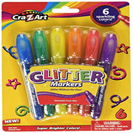 Cra-Z-Art グリッターマーカー、6 カウント (10050) Cra-Z-Art Glitter Markers, 6 Count (10050)