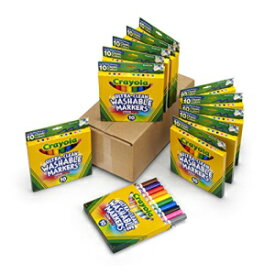Crayola ウルトラクリーン 洗えるマーカー、ブロードライン、12 パック、10 色 Crayola Ultra Clean Washable Markers, Broad Line, 12 Pack, 10 Colors