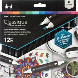 Spectrum Noir Classique Create アルコール マーカー デュアル ペン先 ペン セット - ジュエル - 12 個パック Spectrum Noir Classique Create Alcohol Marker Dual Nib Pens Set-Jewel-Pack of 12
