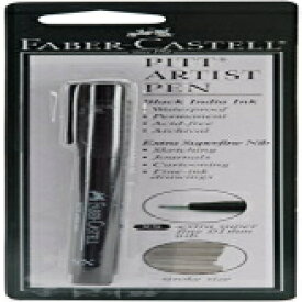 ファーバーカステル ピット アーティスト ペン カード付き極細チップ ブラック Faber-Castell Pitt Artists' Pens carded extra superfine tip black