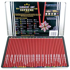 サージェントアート 22-7284 36本 シュプリームアーティスト色鉛筆セット ブリキ製収納ケース付き Sargent Art 22-7284 36 Count Supreme Artist Colored Pencil Set with Tin Storage Case
