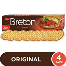 Dare Breton クラッカー、8 オンス (オリジナル、4 個パック) Dare Breton Crackers, 8 oz (Original, Pack of 4)
