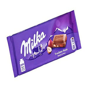 ~J ApC ~N `R[g [Yƃw[[ ibcA3.52 IX o[ (10 pbN) Milka Alpine Milk Chocolate with Raisins and Hazelnuts, 3.52-Ounce Bars (Pack of 10)
