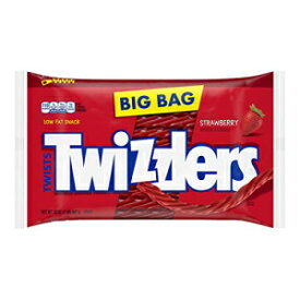 TWIZZLERS Twists ストロベリー風味の噛み応えのあるキャンディー、低脂肪、32 オンスのバルクビッグバッグ TWIZZLERS Twists Strawberry Flavored Chewy Candy, Low Fat, 32 oz Bulk Big Bag