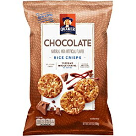 クエーカーライスクリスプ、チョコレート、3.52オンスバッグ（パッケージは異なる場合があります） Quaker Rice Crisps, Chocolate, 3.52 oz Bag (Pack May Vary)