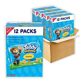 1 オンス (48 個パック)、ハニー、テディ グラハム ハニー グラハム スナック、12 スナック パックの 4 ボックス (合計 48 スナック パック) 1 Ounce (Pack of 48), HONEY, Teddy Grahams Honey Graham Snacks, 4 Boxes of 12 Snack